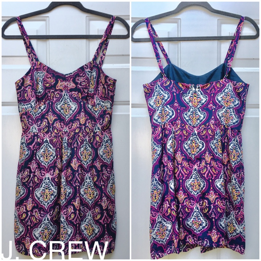 J. Crew Medallion Spaghetti Strap Tank Dress